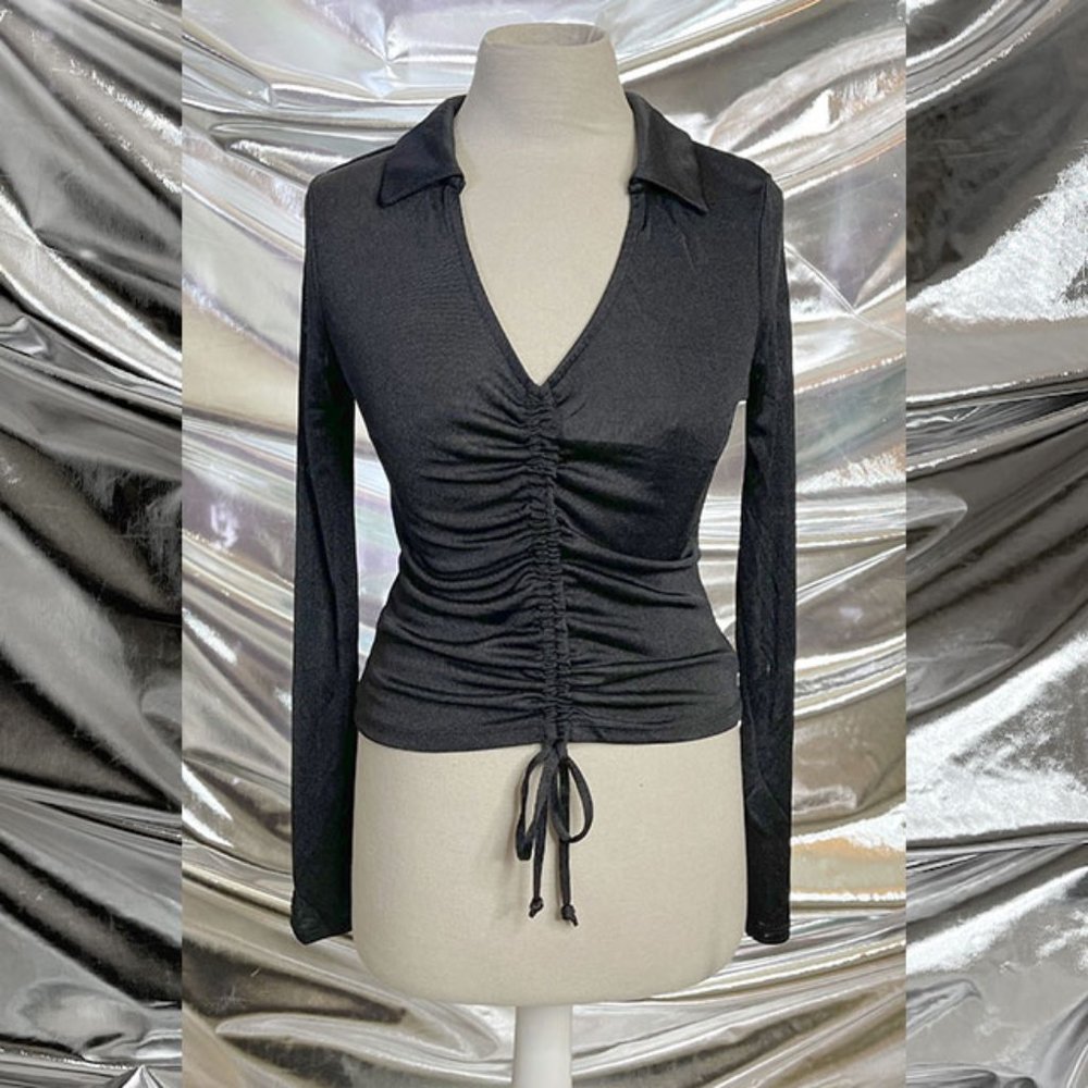 CAMELIA RUCHED LONG SLEEVE TOP